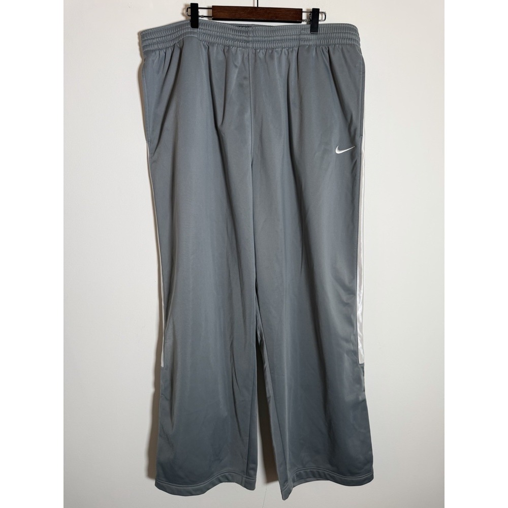 VTG 2008 Nike Basketball Wide Leg Track Pants Gray 4XL Excellent 274195-065